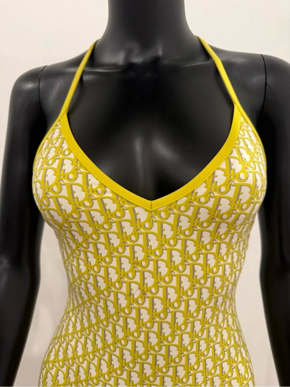 Christian Dior Dioriviera Limited Edition Yellow Oblique One Piece Swimsuit XS